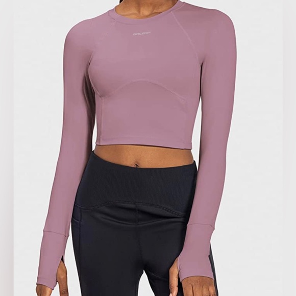 Baleaf Tops Amazon Baleaf Long Sleeve Crop Workout Top Poshmark
